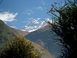 403 Annapurna  Northwest Face With Thulo Bugin Below From Lete Lete is one of the few places on the Annapurna Circuit where Annapurna can actually be seen. Here is the northwest face of Annapurna above Thulo Bugin.